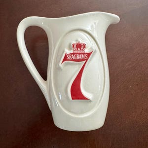 Seagrams Seven Crown Whiskey Ceramic Pitcher (1960’s)