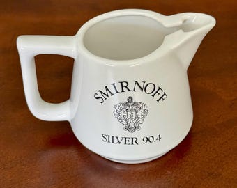 Smirnoff Silver 90.4 Proof Vodka Barware Pitcher (1974)
