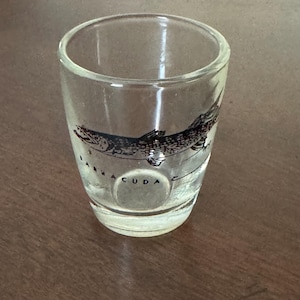Barracuda Shot Glass, Game Sport Fishing Bar Shooter