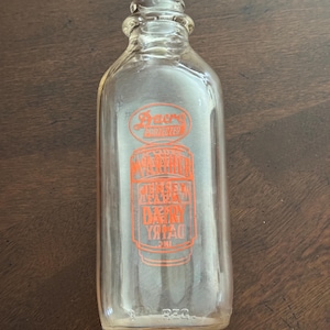 Glass Milk Bottle- McArthur Jersey Farm