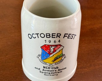 October Fest 1964 NCO Club German Beer Stein