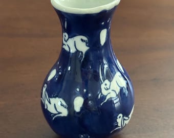 Anthropologie Leporidae Bunny Rabbit Bud Vase