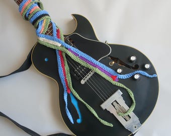 Handmade cotton multi-color scarf. The Rockstar.