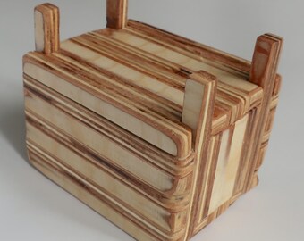 Handmade up-cycled plywood box. Box 7.
