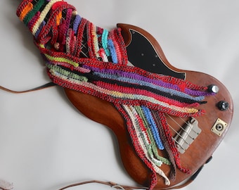 Handmade cotton multi-color scarf. Cotton Pieces.