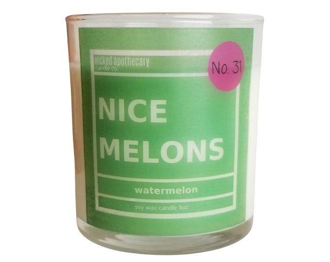 Watermelon Candle Bachelorette Gift Inappropriate Candle Summer Candle Watermelon Scent Nice Melons Soy Candle Best Friend Gift