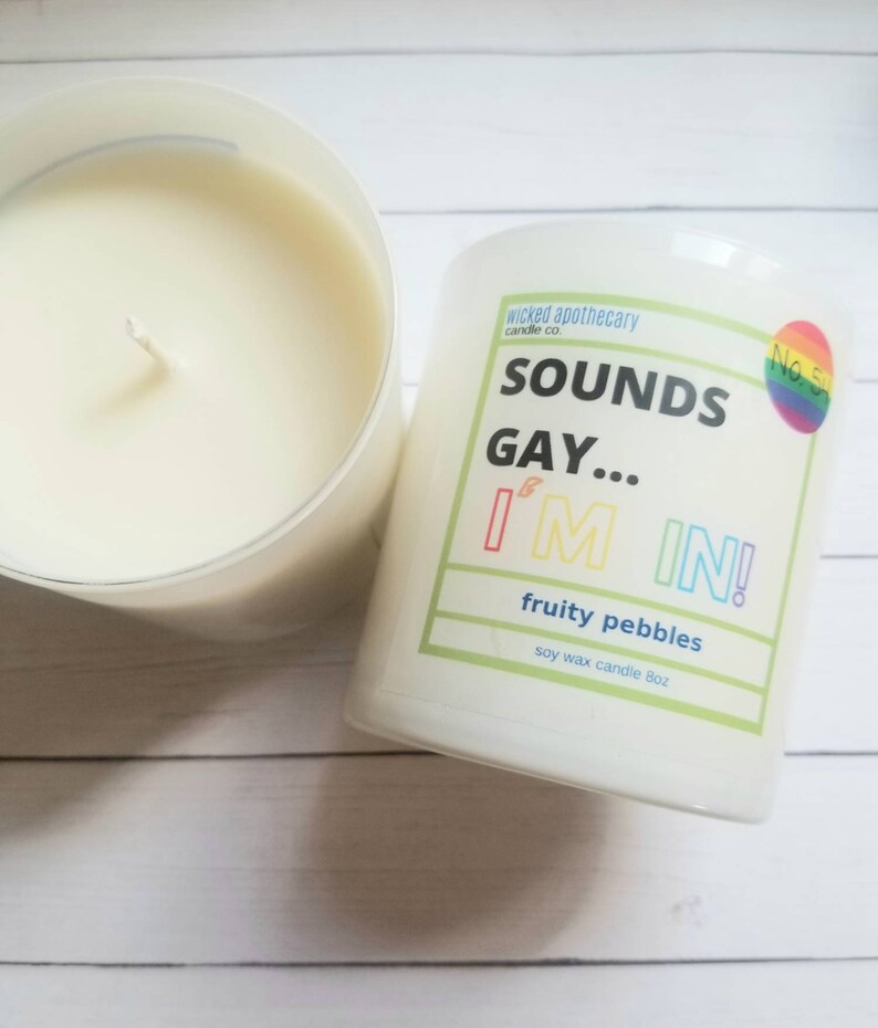 Pride Candle/ LGBTQ candle/ Gay Pride gift/ funny gay candle/ Etsy