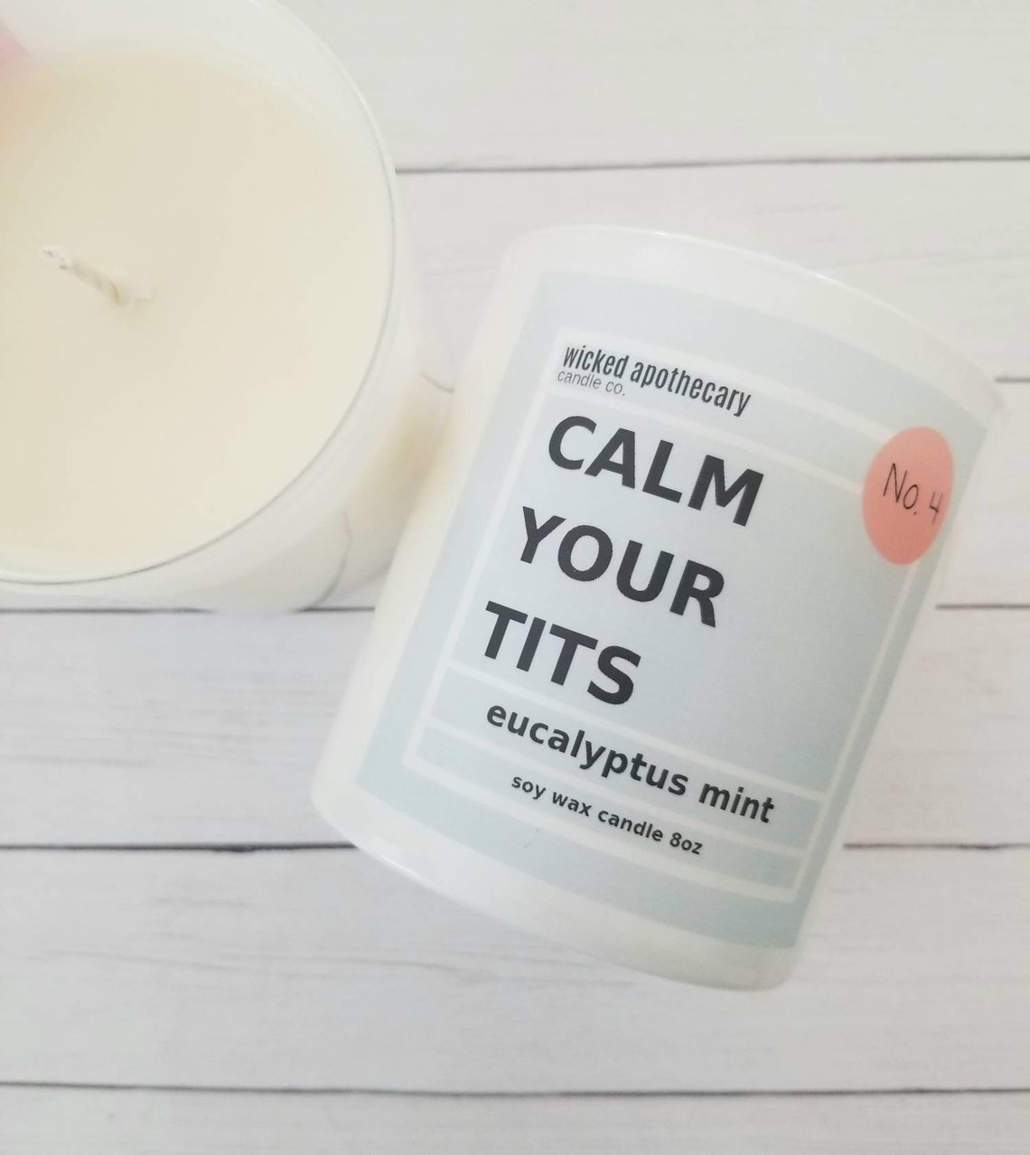 Calm your tits/ funny candle/ Inappropriate Candle / Calm down Etsy