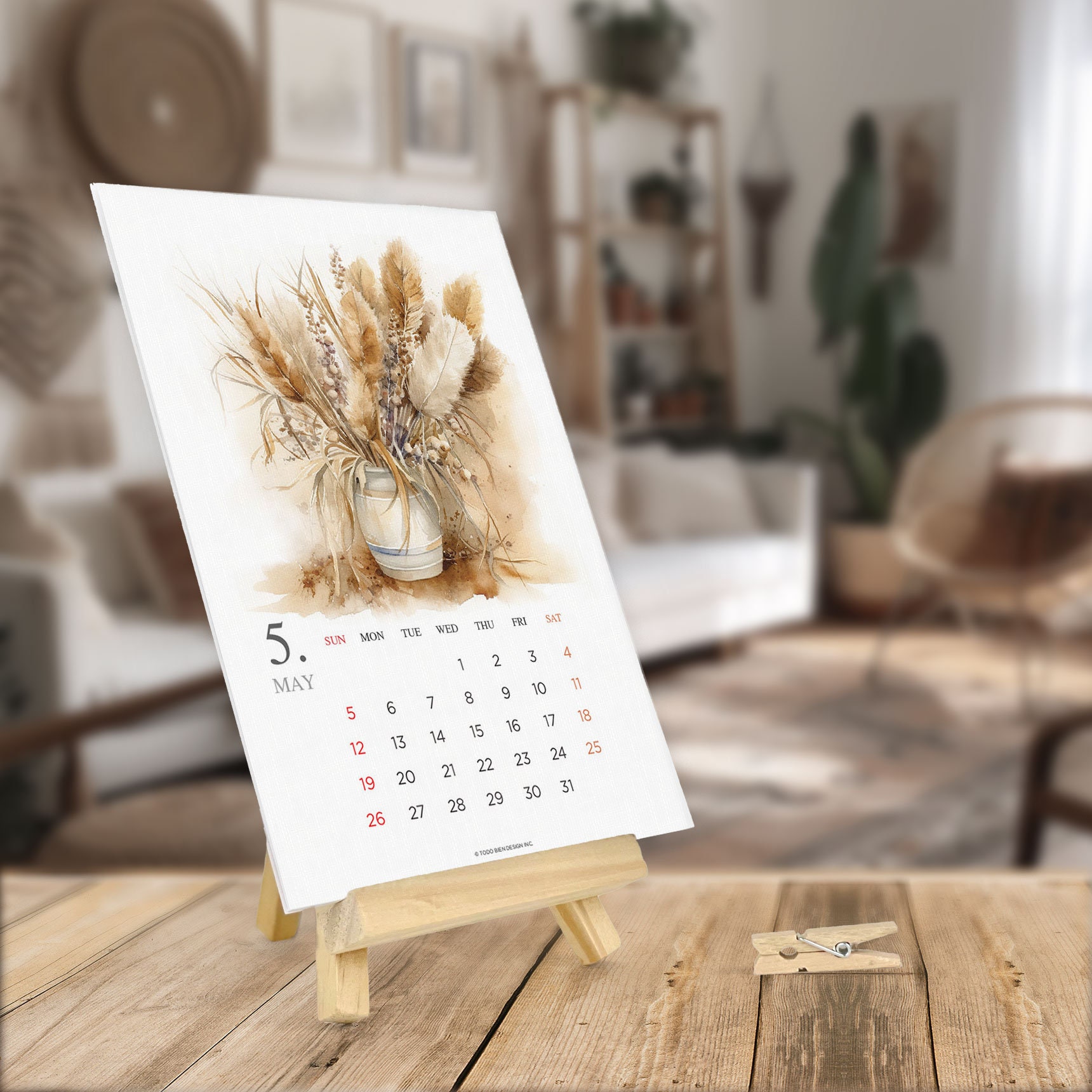 2024 Monthly Botanical Desk Calendar 5x7 Watercolor Flowers Florals Holiday  Xmas Stocking New Year Gift With Wooden Clipboard Easel - Etsy