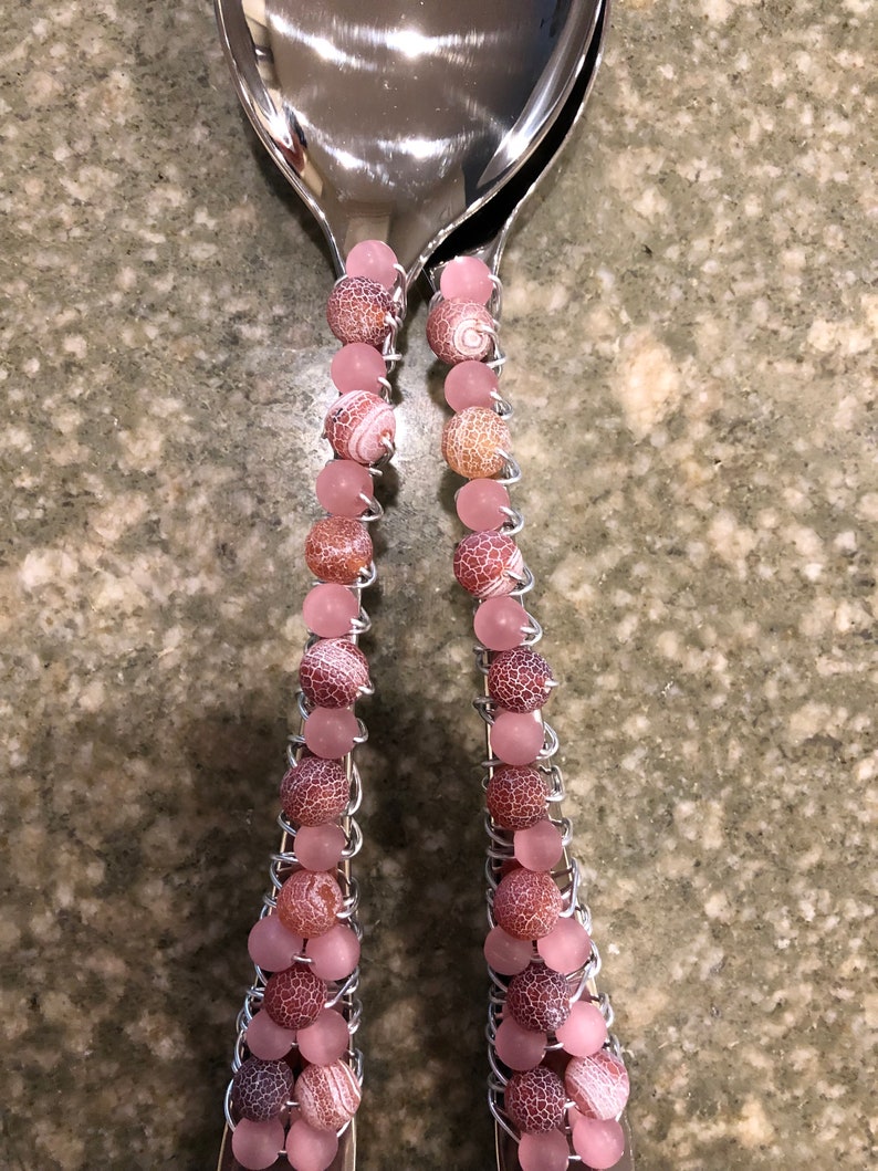 Beaded Salad Servers Etsy