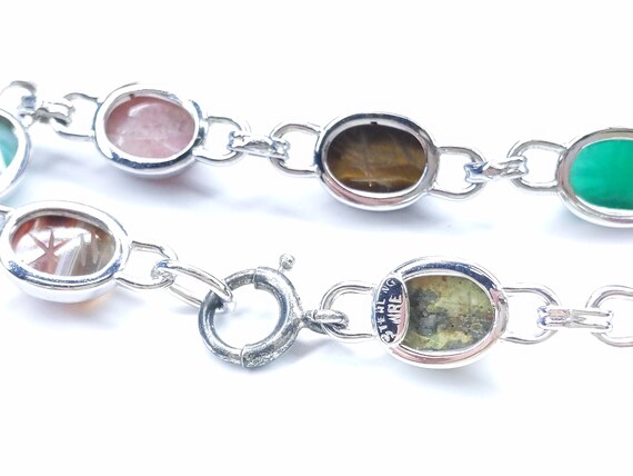 Beautiful Sketched Rocks Sterling Silver Bracelet… - image 5