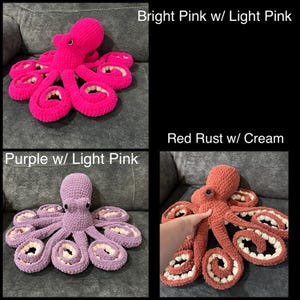 LARGE/Giant Custom Crochet “Anchor” Octopus Plushie MADE to ORDER