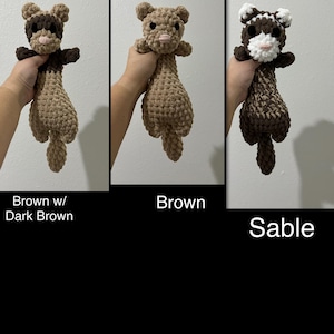 Small Weighted Ferret Plushie Handmade - MADE TO ORDER