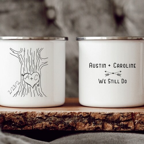 Custom Tin Anniversary Gift. We Still Do Enamel Mug. 10th Etsy