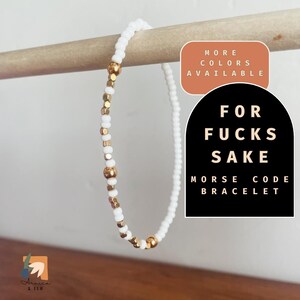 Funny Gift for Coworker For Fucks Sake Morse Code Bracelet Dainty Handmade Bracelet Funny Friendship Bracelet Gift for Best Friend Office