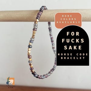 Funny Gift for Coworker For Fucks Sake Morse Code Bracelet Dainty Handmade Bracelet Funny Friendship Bracelet Gift for Best Friend Office