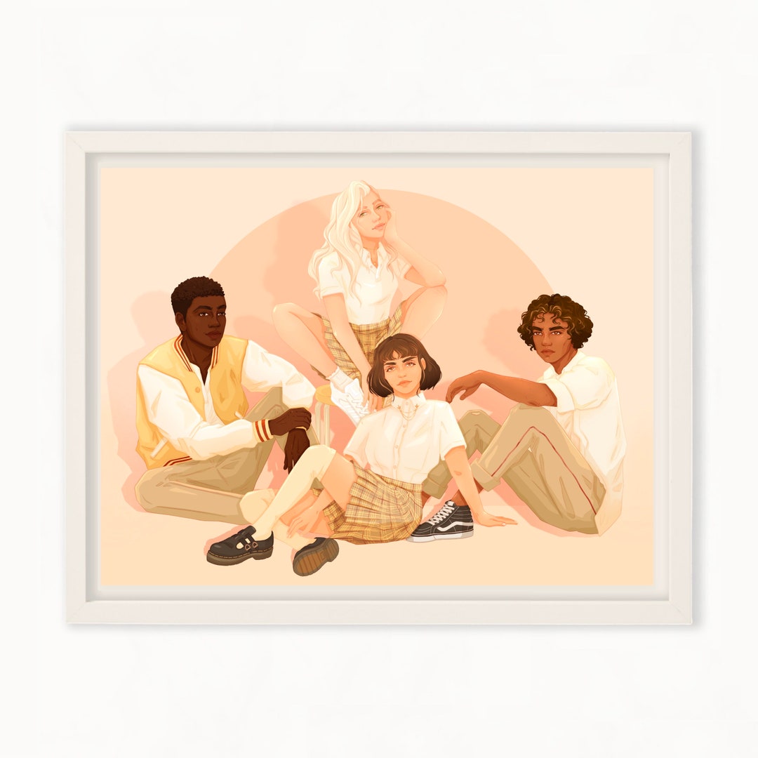 I Kissed Shara Wheeler Group Illustration Print Characters by Casey