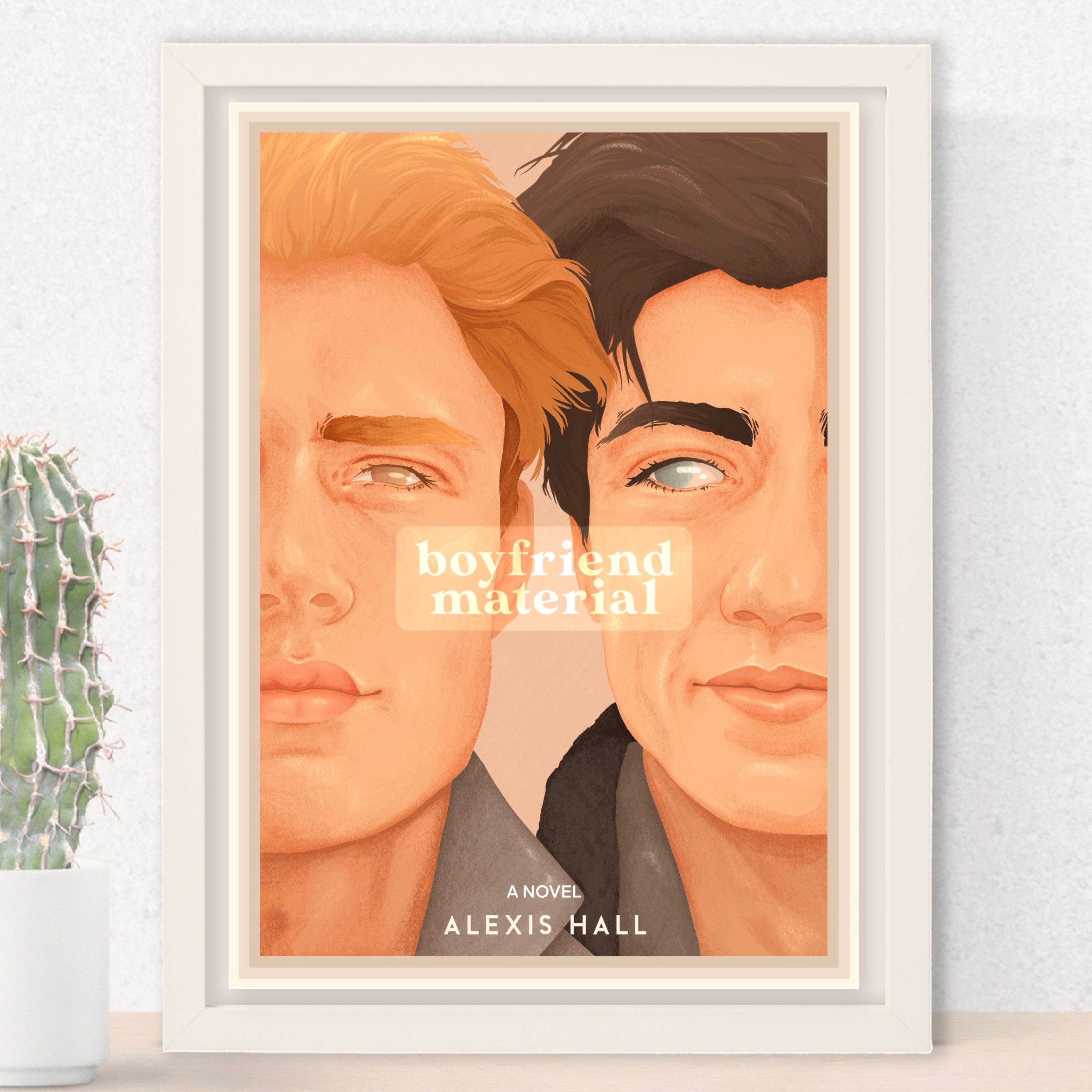 Boyfriend Material by Alexis Hall Illustration Print Etsy