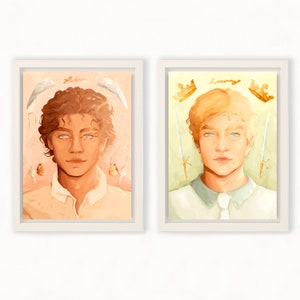 Alex & Henry Portraits | Red, White and Royal Blue by Casey Mcquiston | Print illustration