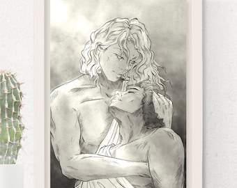 I Would Know Him In Death | The Song Of Achilles by Madeline Miller | Illustration | Print
