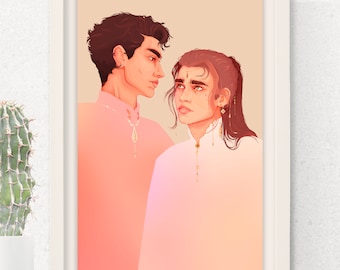 Soft Portrait of Kadou and Evemer   |   A Taste of Gold & Iron   |   Alexandra Rowland   | Illustration