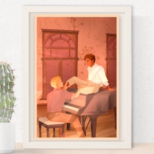 The Grand Piano - Alex & Henry from ‘Red, White and Royal Blue’ by Casey McQuiston | Illustration | Print