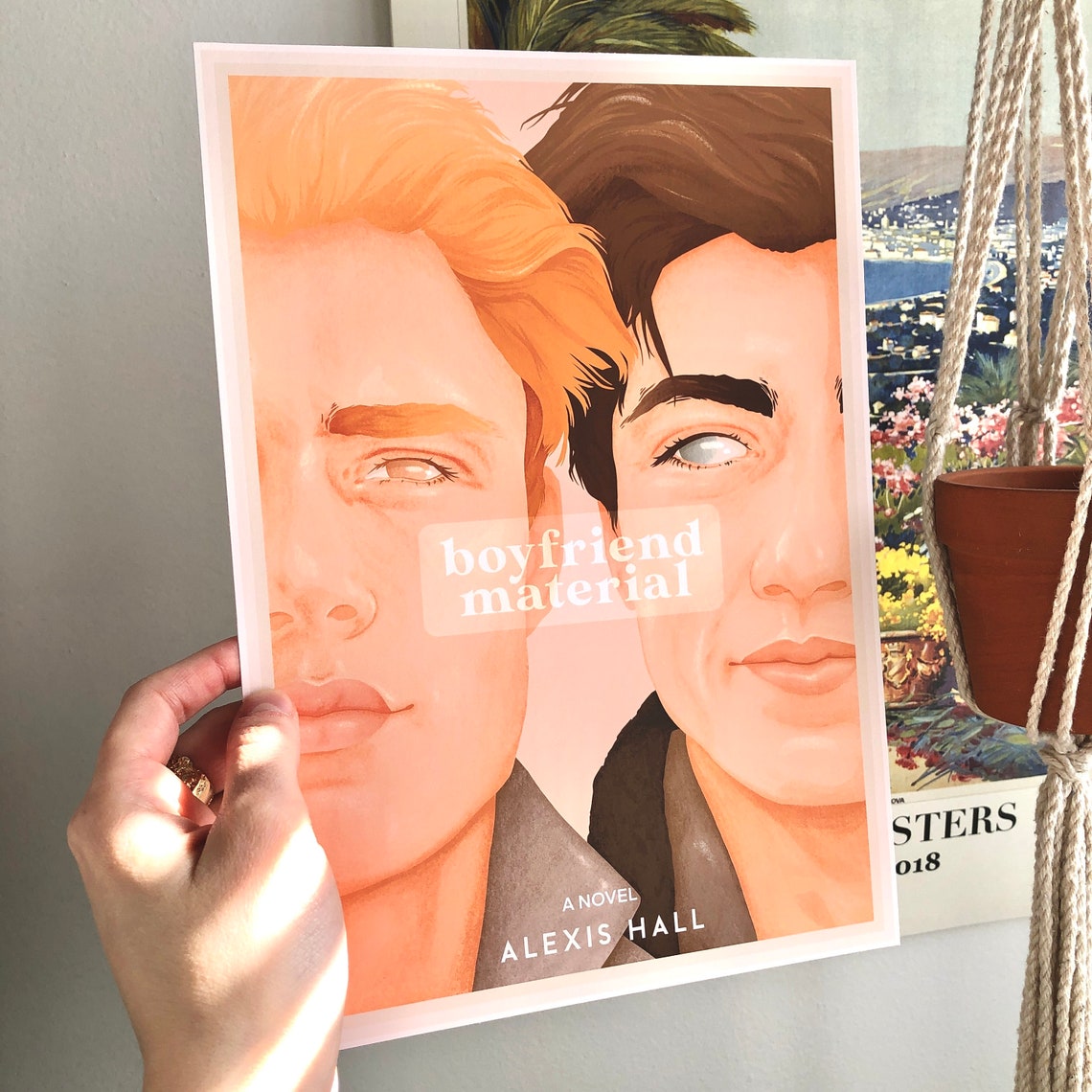 Boyfriend Material Book Cover Reimagined Illustration Etsy