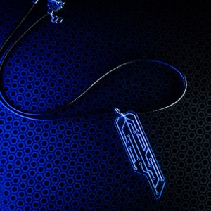 Data Chip Necklace / Blue / UV Reactive / Cyberpunk / Rave / Jewelry / Punk / Neon / Glow image 7