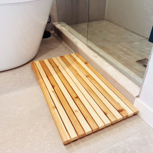 Wood bath mat | shower mat | Bathtub Mat | Bathroom Mat | Sustainable Wood Mat | Non slippery Mat