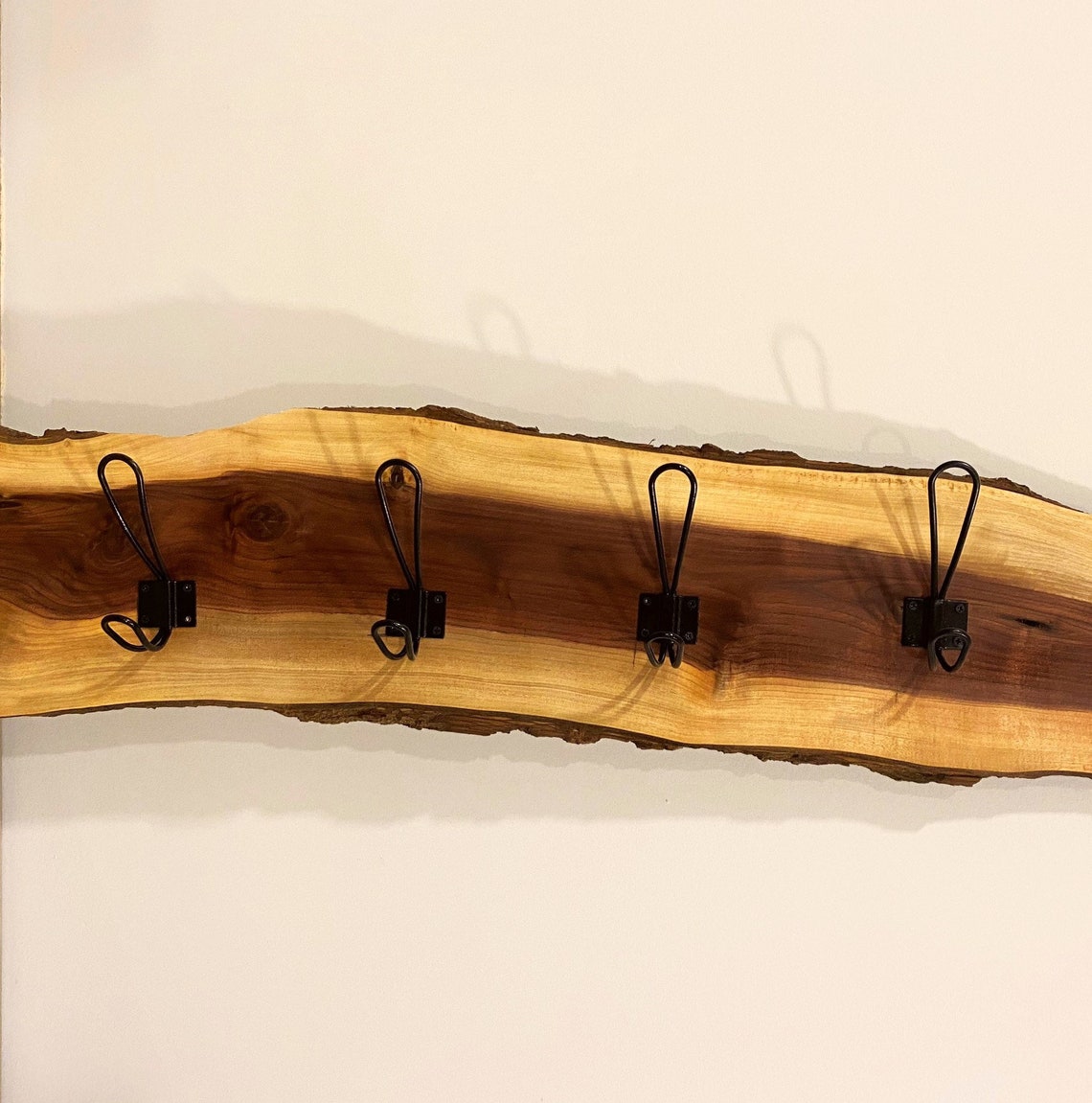 Handcrafted Live Edge Coat Rack Rustic Unique Farmhouse Etsy