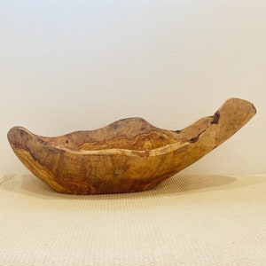 Fruit Bowl Natural Wood Olive Live edge Wood Bowl Eco Friendly image 5