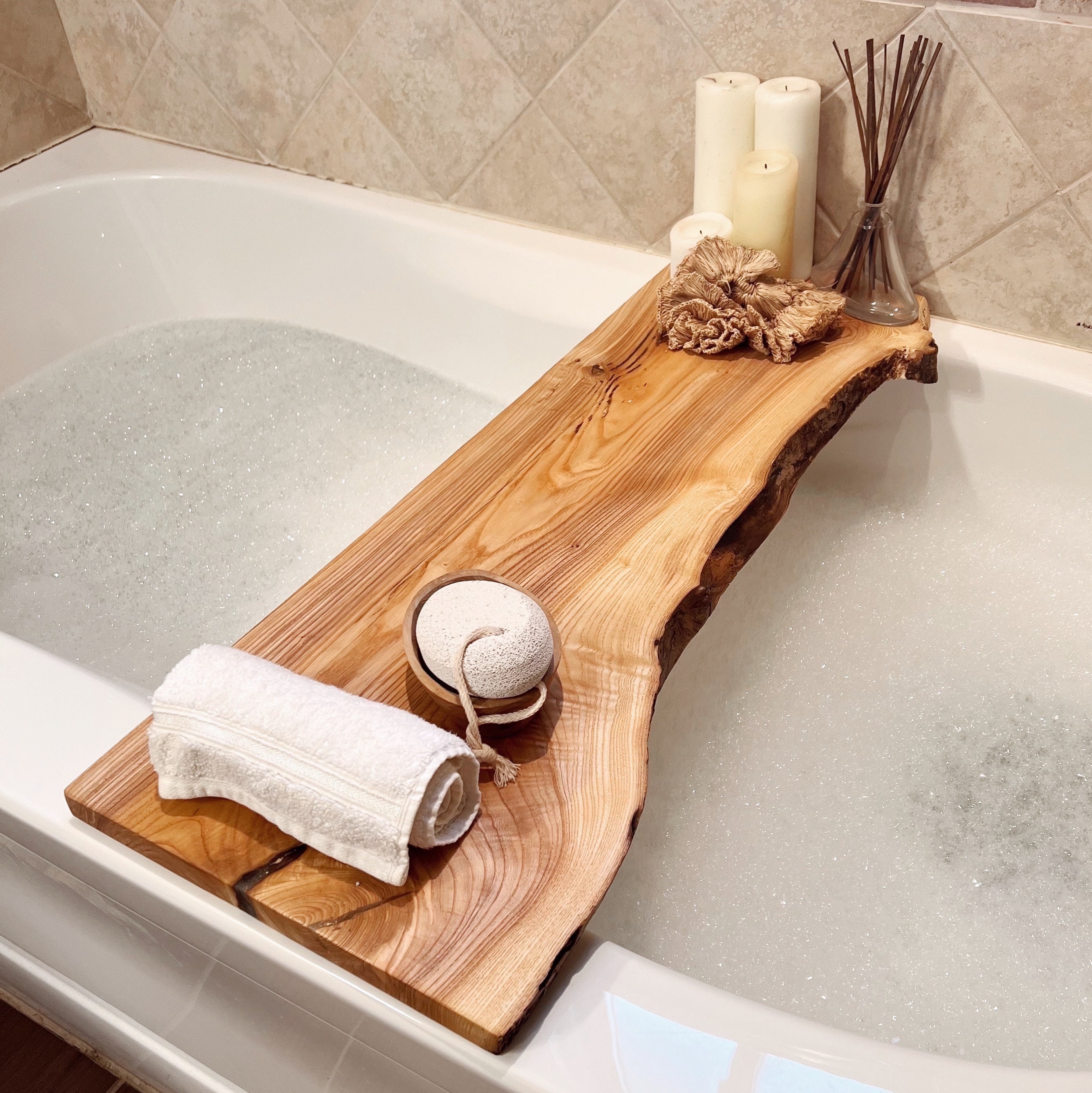 Reclaimed Wood Bathtub Tray – Cara Concept Store