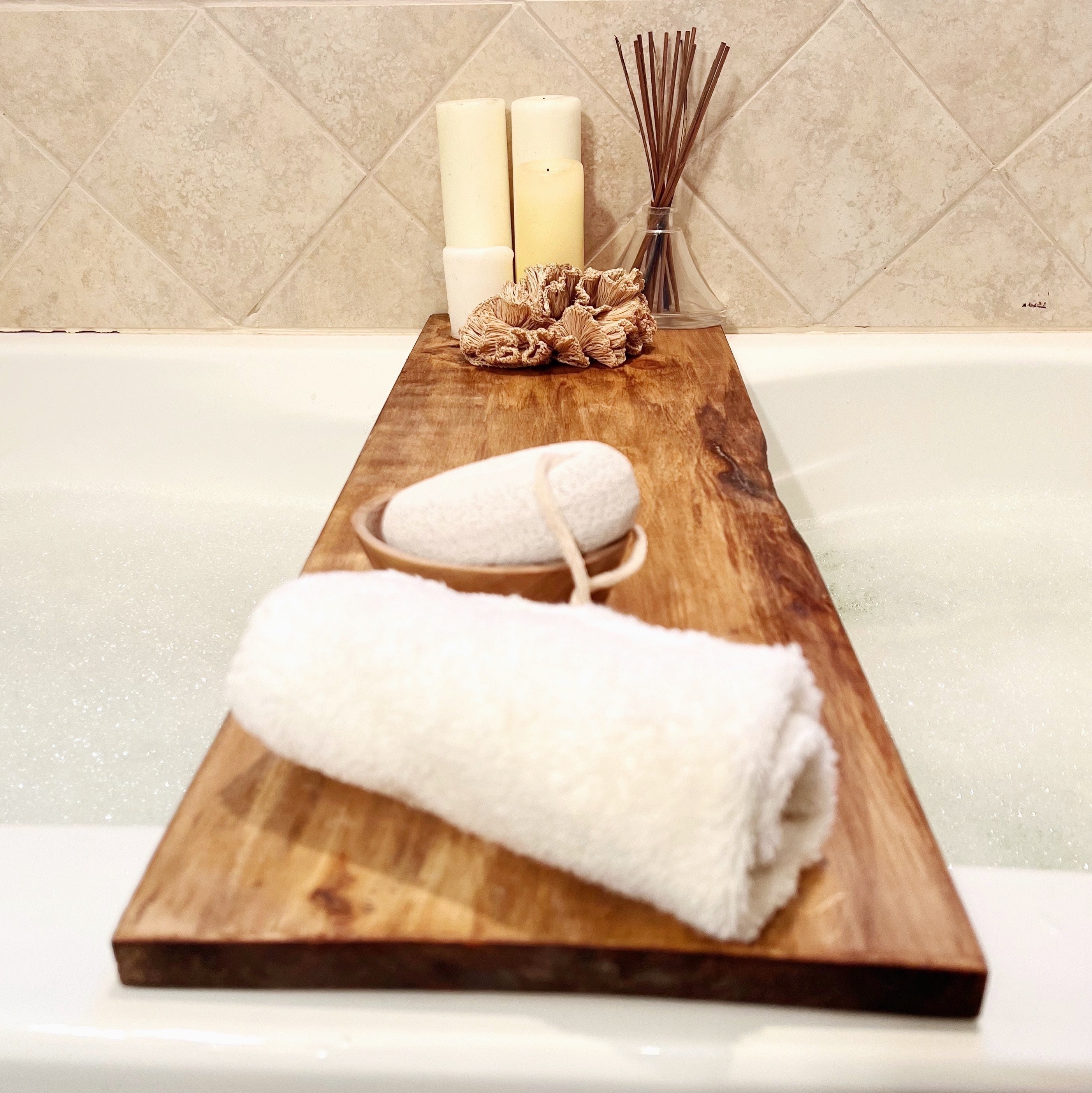 Slatted Wood Bathtub Tray - Hearth & Hand™ with Magnolia