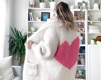 With Love Cardi • cardigan tricot • veste tricot • cardi coeur • patron tricot • pull tricot