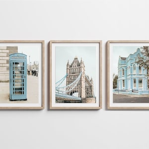 London Photography, Blue London Photos, Notting Hill Blue House, London Gallery Wall, London Photo Boot Photograph, London Home Decor Pastel