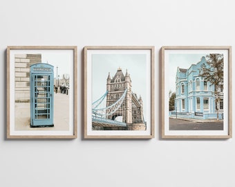 London Photography, Blue London Photos, Notting Hill Blue House, London Gallery Wall, London Photo Boot Photograph, London Home Decor Pastel