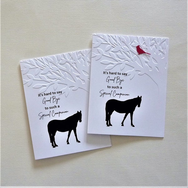 Loss of Horse Sympathy Card, Equine Condolences, Hand Crafted, Blank Inside, Fine Art, Stationery, A2 size