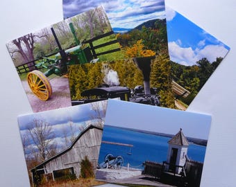 6 cartes de correspondance toutes occasions, vierges à l'intérieur, artisanat, beaux-arts, papeterie, cartes masculines, cartes de paysages