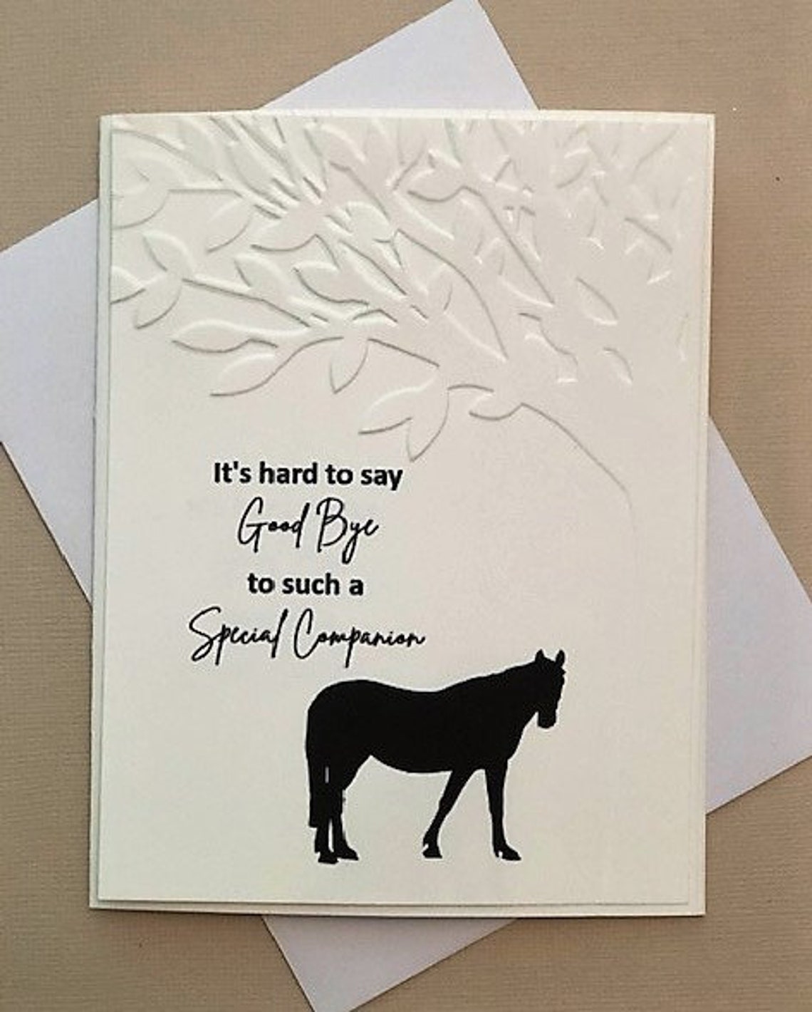 Loss of Horse Sympathy Card Equine Condolences Hand Crafted Etsy