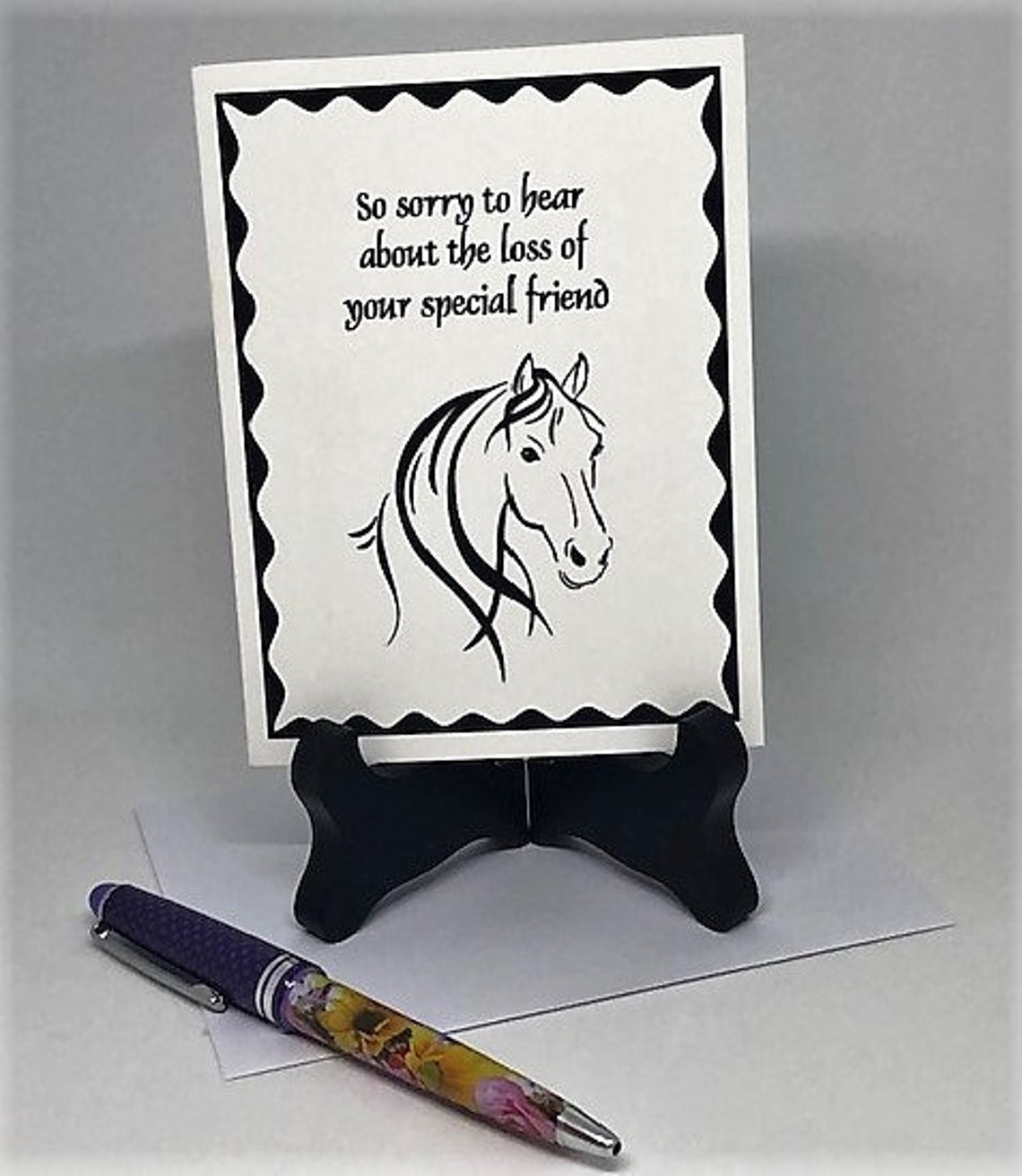 Loss of Horse Sympathy Card Equine Condolences Hand Crafted Etsy