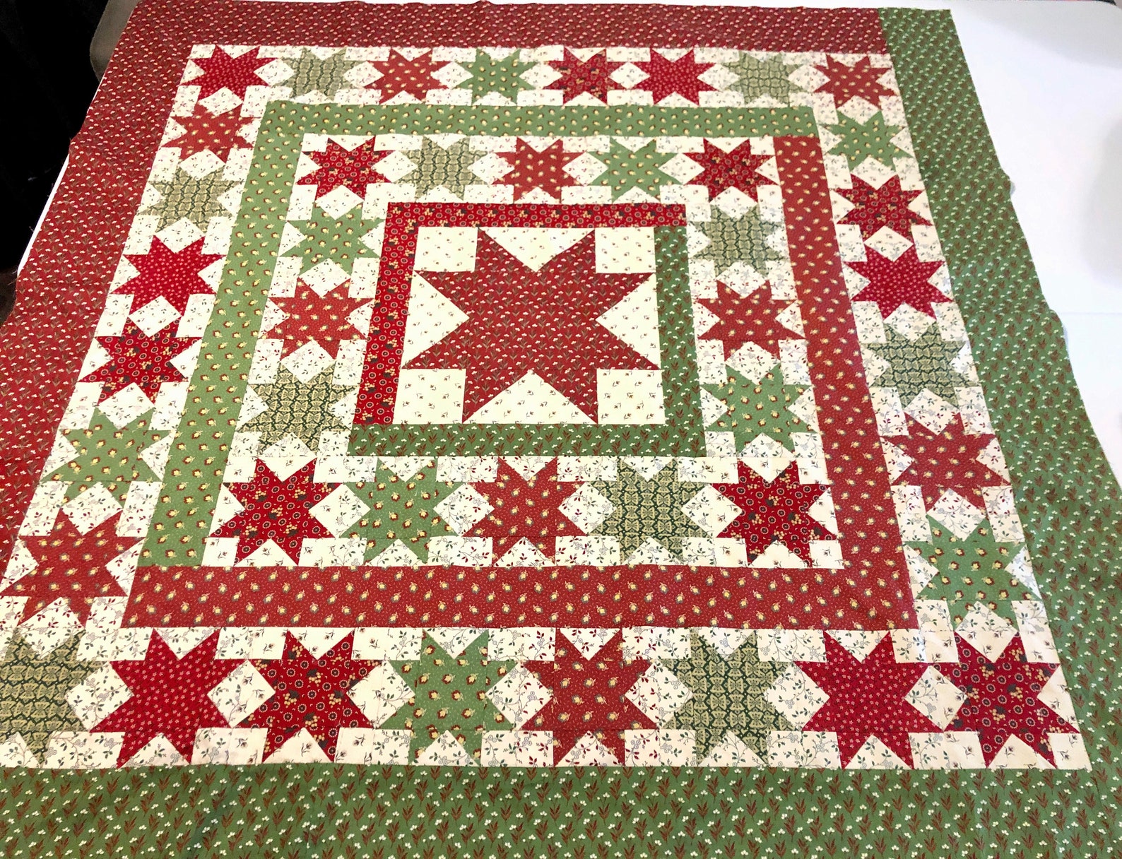 Christmas Stars Quilt Pattern PDF Etsy