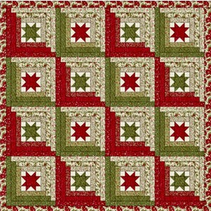 Log Cabin Christmas Quilt pattern