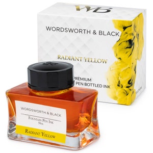 Wordsworth & Black Fountain Pen Ink Bottle [50 ml], Natural Dyes, Antique Ink Bottles, Corporate Gifts