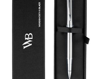 Wordsworth and Black Luxury Ballpoint Pen Set - Refillable Fine Point, Elegant Gift for Men & Women, Includes Ink Refill, Nice Pens for Work