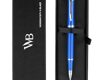 Wordsworth and Black Rollerball Pen - Luxury Pen - Ink Refill, Refillable Quality Gift for Men & Women, Nice and Fancy Pens and for Work
