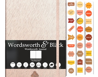 Thin Classic Premium Bullet Grid Journal with Pen Loop | A5 5.8 x 8.3 Dotted Hard Cover Notebook | Dotted Journal | 120GSM Paper