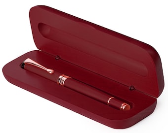 Wordsworth and Black  Crest Rollerball Pen - Luxury Pen - Ink Refill, Refillable Quality Gift for Men & Women, Nice and Fancy Pens for Work