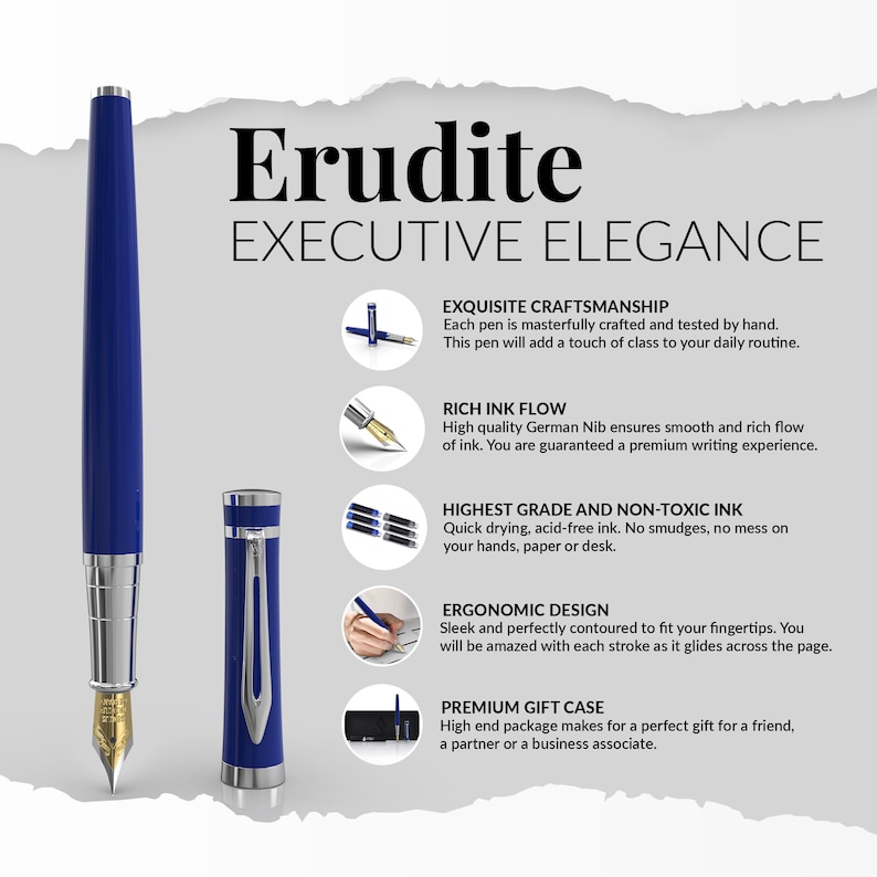 Wordsworth & Black Premium Fountain Pen Set Comes With 6 Ink Etsy