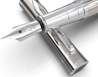 Wordsworth & Black Premium Fountain Pen Set Comes with 6 Ink Cartridges, Refill Converter, Fountain Pen Case, Corporate Gifts [Medium Nib]