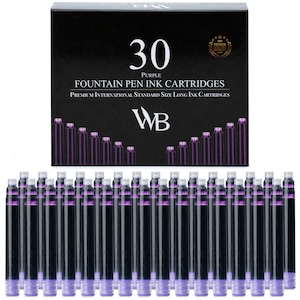 Wordsworth & Black Filler Ink Refills – SET mit 30 verschiedenen Farben, Tintenpatronen, Kalligrafietinten, internationale Standardgröße